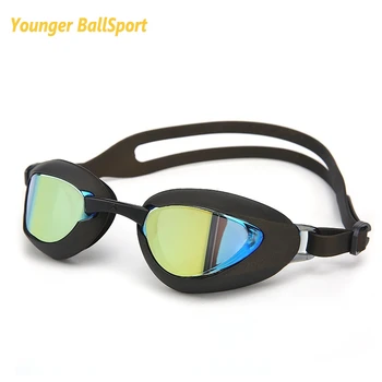 전문 레이싱 고글, 성인, 김서림 방지 UV 보호 렌즈, 남성 및 여성 수영 고글, 방수, 조절 가능한 실리콘 다이빙 