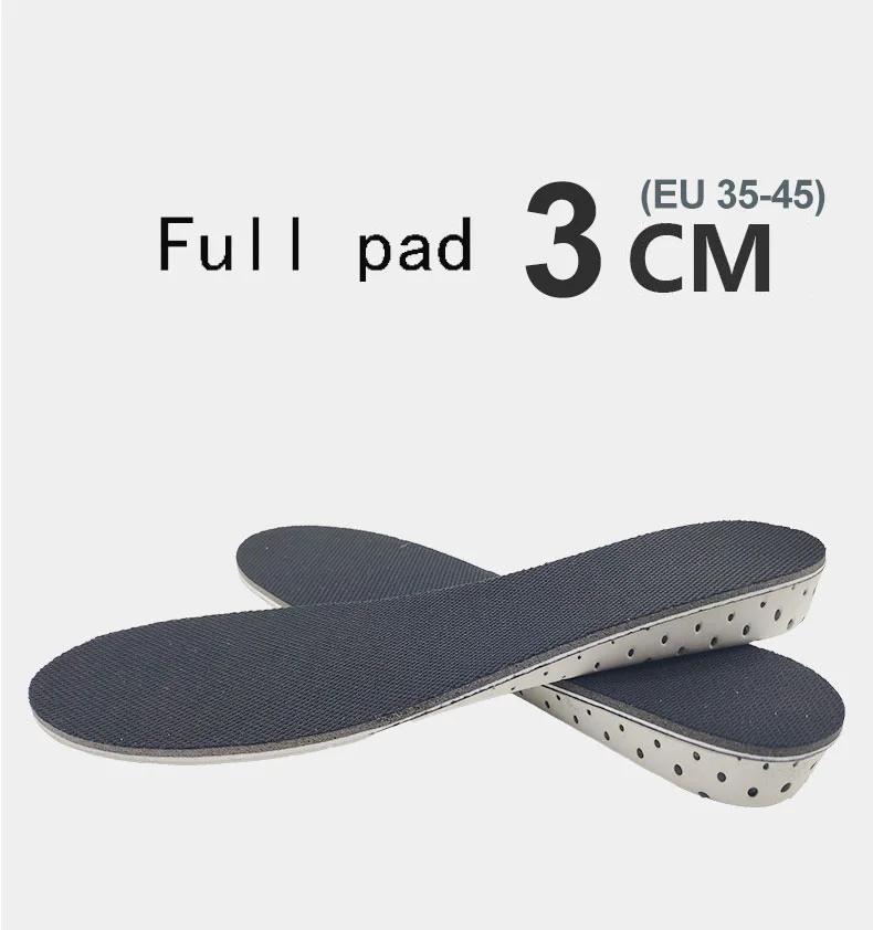 Einlegesohle zur Erhöhung der Höhe, 1 Paar, hart, atmungsaktiv, Memory-Schaum, Fersenhebeinsätze, Schuhheber, Schuhpolster, Aufzugs-Einlegesohlen für Unisex – Detail 12