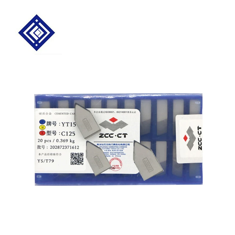 20 unidades/lotes c125 yw1 inserções de soldagem de carboneto soldado inserção de carboneto soldado dicas de ferramenta de torneamento