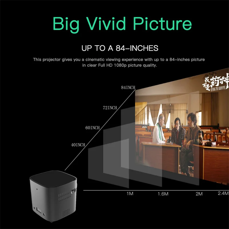 Умный мини-проектор AYISA, 4K телефон, Портативный Pico Cube LED DLP Android, беспроводная поставка с завода, проекторы для кино