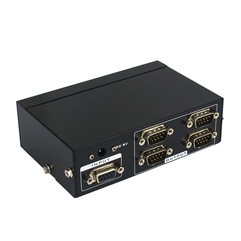 MT-VIKI 4 Port  RS232 Splitter DB9 Serial Splitter 1 in 4 out Support Bidirectional Transmission Serial adapter MT-RS104