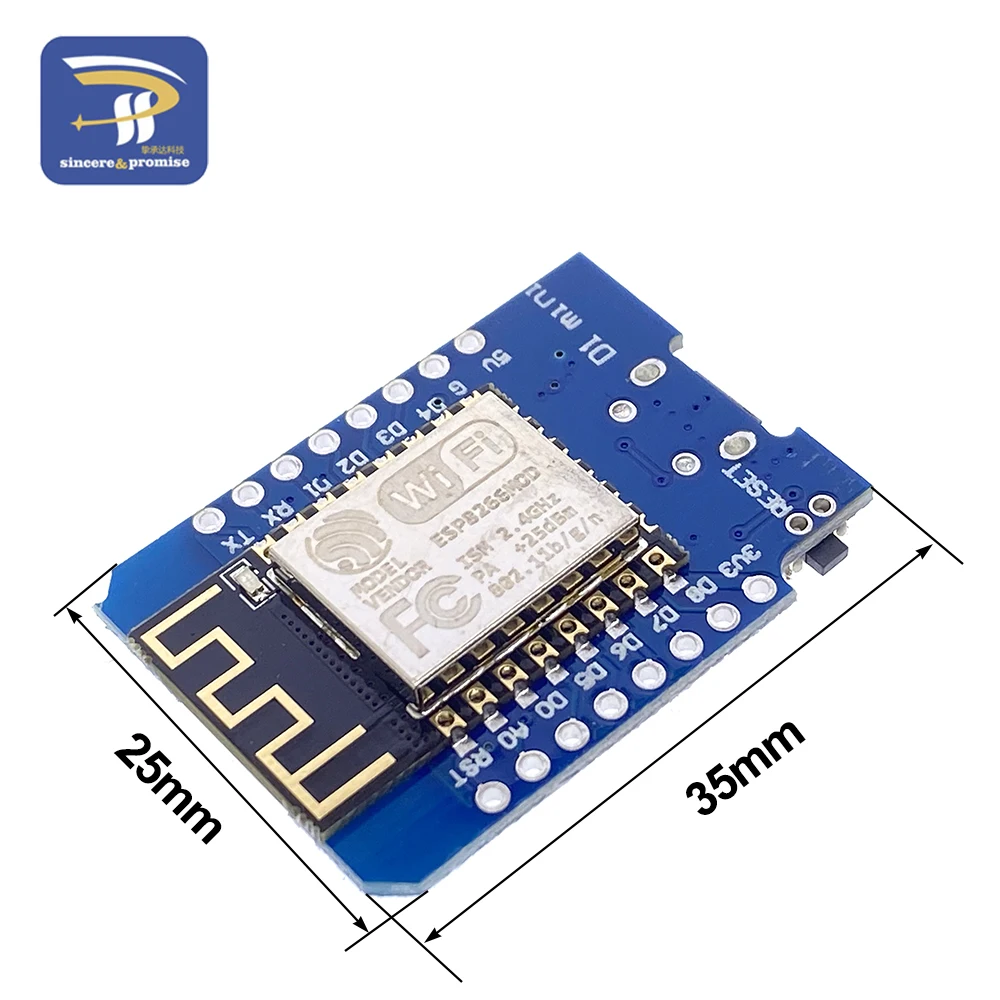 ESP8266 ESP-12F ESP12 CH340G WeMos D1 Mini Modul Nodemcu D1 Mini WiFi Entwicklungsboard Micro USB 3,3 V basierend auf Digital Pin – Detail 15