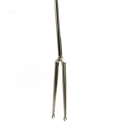 SILVEROCK Chrome 4130 Road Bike 700C Rigid Fork 1 inch 25.4mm 1" Caliper Rim Brake Threadless Lug Bicycle Forks Classic