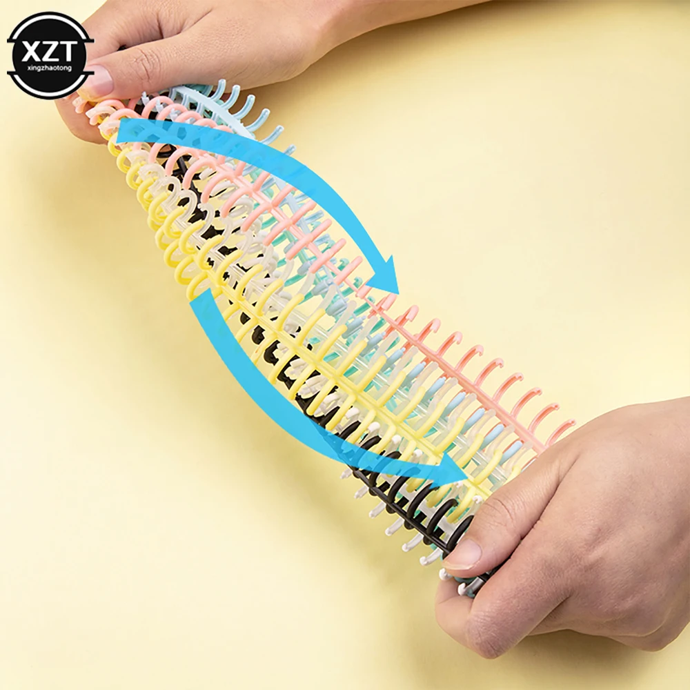 Plastic Binding Ring 30pcs Hole Loose-leaf Binding Button DIY Book Loop Disc Buckle For Notebook Dairy Calendar Office Student