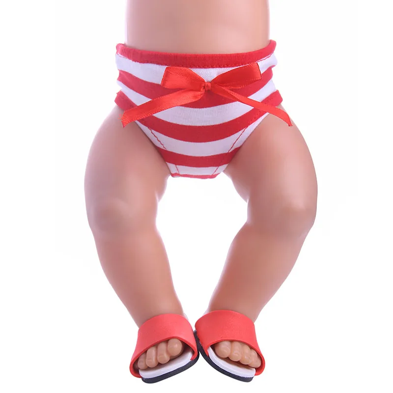 Doll Clothes Underwear Striped Style Panties For 18 Inch American Doll Girl's 43 Cm New Reborn Baby Clothes Nenuco Dolls Kid Toy