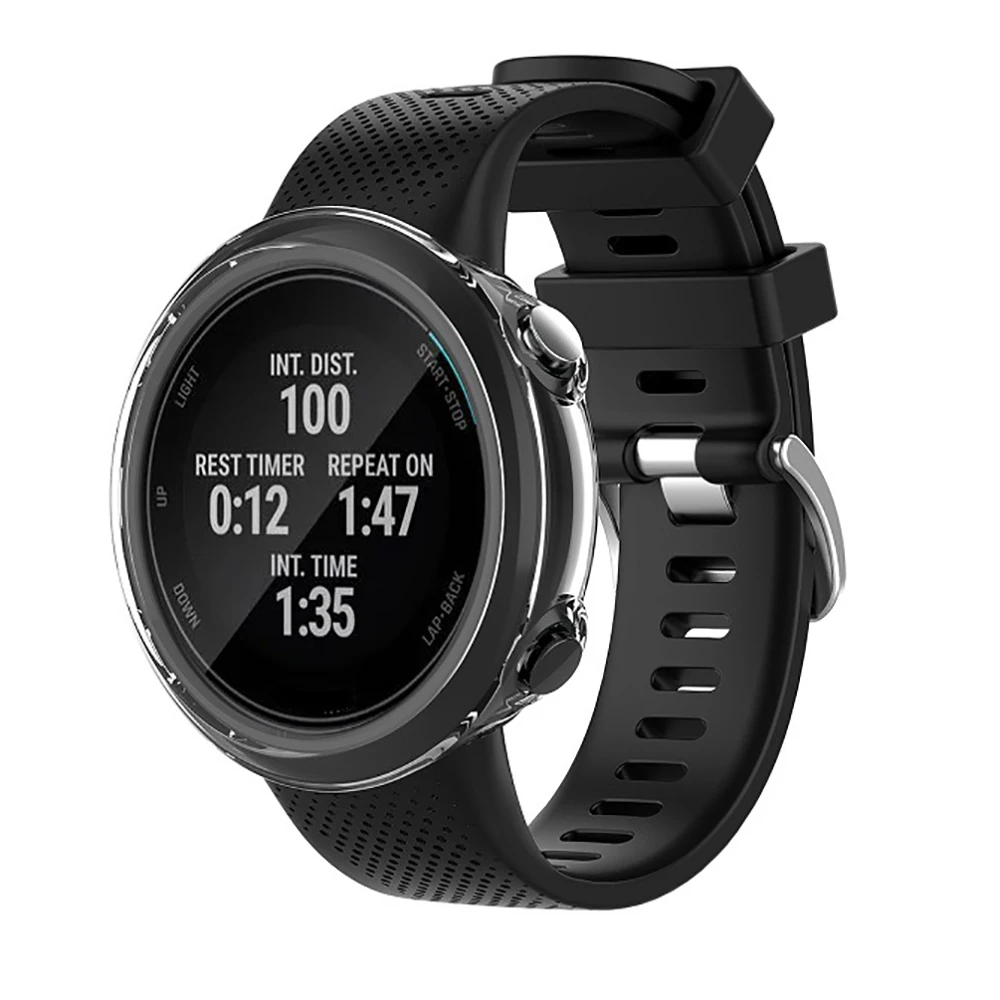 Защитный чехол для смарт-часов Garmin Swim 2, из ТПУ, закаленное стекло