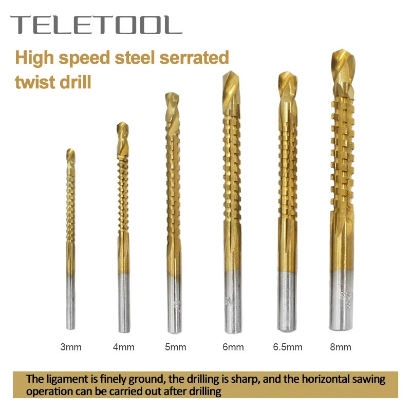 

3-8MM Cobalt Drill Bit Set HSS Spiral Screw Metric Composite Tap Drill Bit Tap for Metal Wood Twist Drill Bit Set