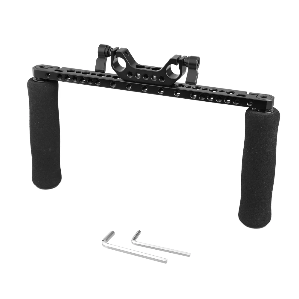 CAMVATE-مقابض إسفنجية عالمية مع قضيب جبن ومحول مشبك قضيب مزدوج 15 مللي متر لكاميرا DSLR ونظام دعم الكتف