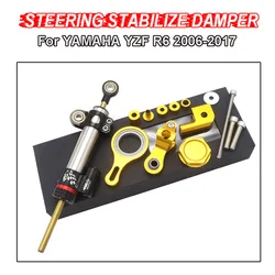 For YAMAHA YZF R6 2006 - 2020 CNC Aluminum Adjustable Motorcycles Steering Stabilize Damper Bracket Mount