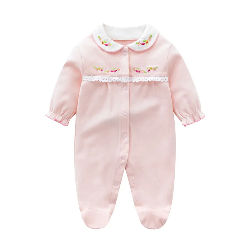 Vêtements d\'automne en coton pour bébés filles, barboteuse mignonne