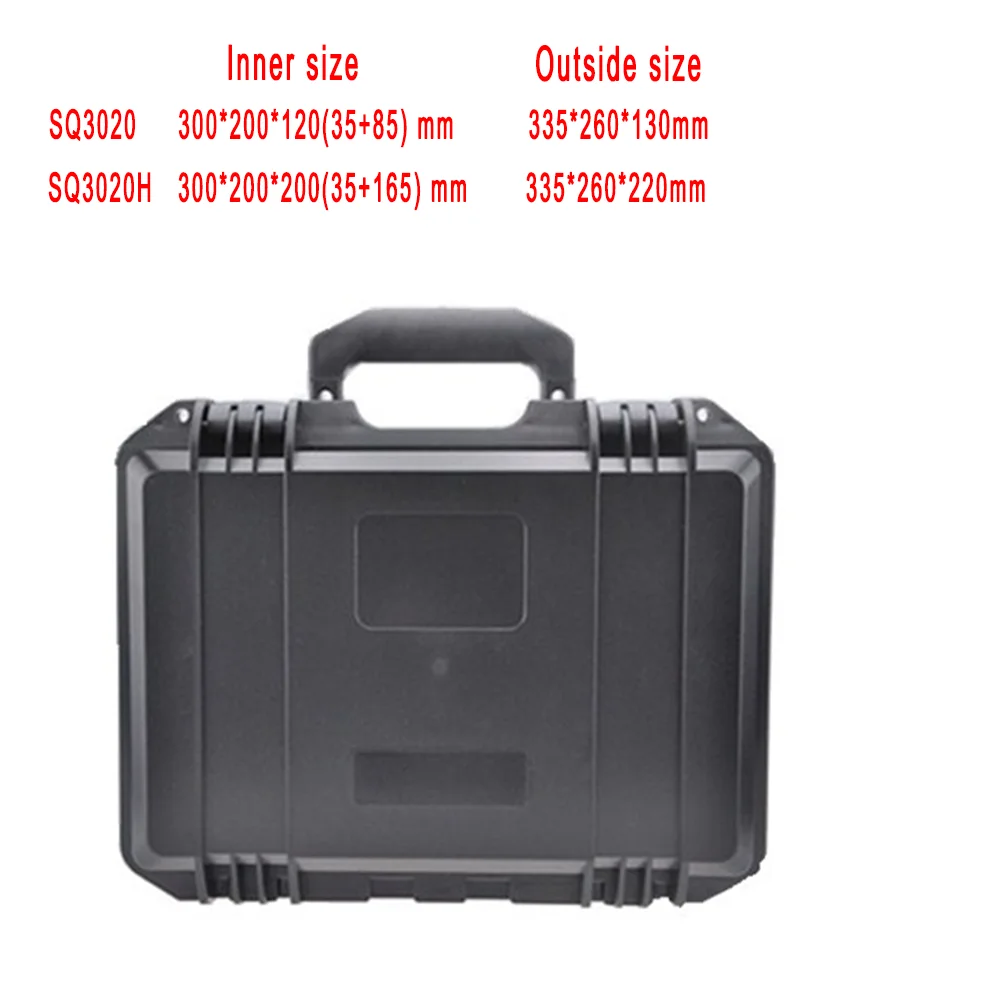 SQ3020 internal 300*200*120 mm high Impact Resistant plastic Camera Case with pick pluck foam