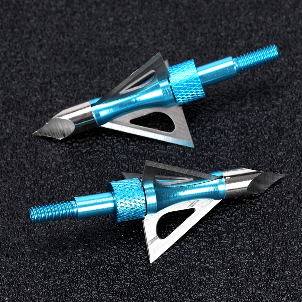 3/6/12pcs Archery Hunting Broad Heads 100Grain 3 Blade Broad Screw Tips Arrow Heads for archery Hunting Shooting