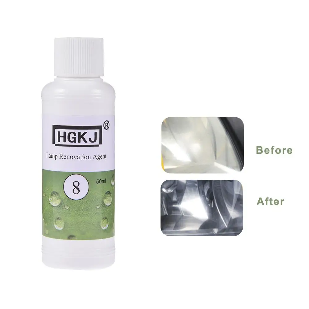 20ml 50ml HGKJ Auto Car Accessories polishing headlight agent bright white headlight repair lamp Cleaning Window Glass Cleaner