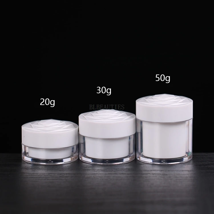 

20g 30g 50g Rose Cap Cream Bottle Acrylic Cream Jar Cosmetic Empty Jar Pot Eyeshadow Makeup Face Cream Container 300pcs/Lot