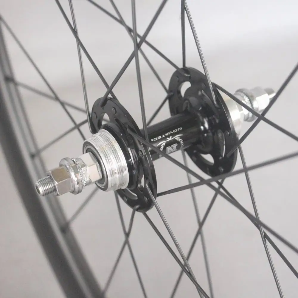 Novatec-Fixed Gear Wheels for Track Bike, 50mm Clincher Carbon Wheels, 700C Wheelset, Track Bike