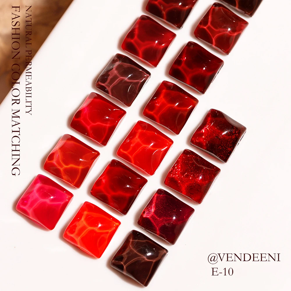 Vendeeni 18 Colors Red Gel Nail Polish Flamenco Series UV Soak Off Gel Polish Lacquer Semi Permanent Nail Art Gel Varnish 15ml