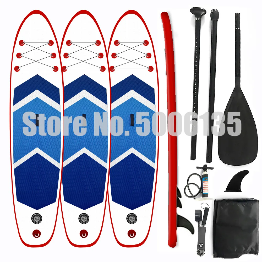 Sup335 Stand-Up Paddleboard 305*76*15Cm, Blauw/Rood-Sup, Surfplank, Surfplank-Opblaasbaar En Gemakkelijk Te Vervoeren