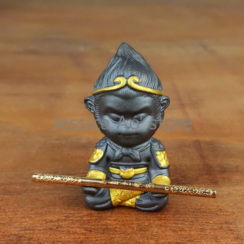 Tea Pet Monkey King Sun wukong Chinese Tea Pets Purple Clay Tea Pet for Home Tea Table Buda Decoracion Teaware Statuette