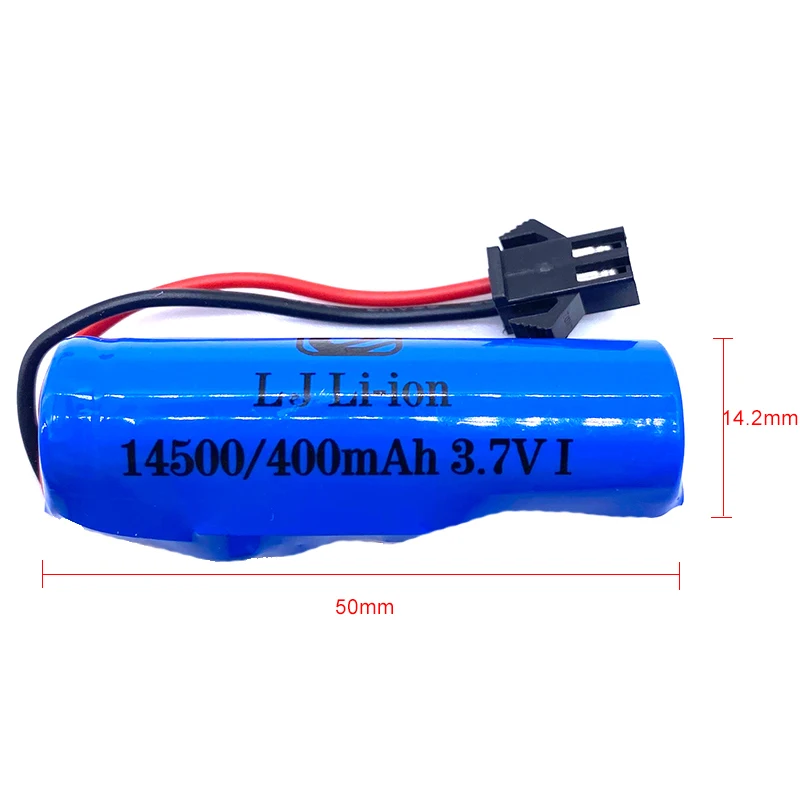 JJRC C2 D828 RC รถอะไหล่14500 SM-2P 3.7V 400Mah แบตเตอรี่ Li-Ion USB Charger สำหรับ RC รถเรือน้ำนุ่มปืนของเล่นอุปกรณ์เสริม