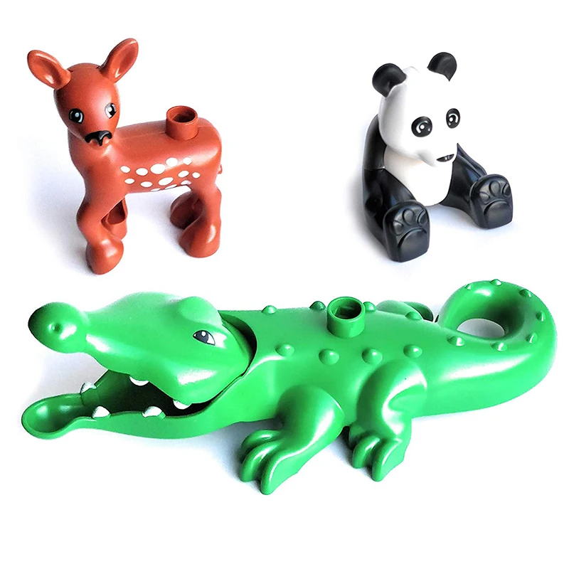 Big Size Diy Building Blocks Animal Accessories Figures Lion Panda Compatible with Big Size Toys for Children Kids Gifts