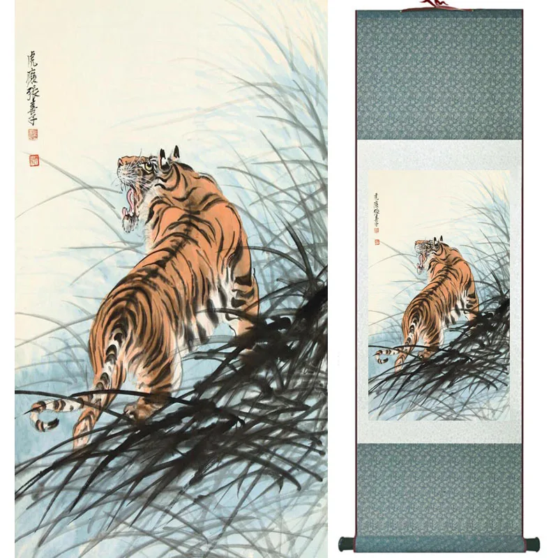 

Tiger painting Chinese Art Painting Home Office Decoration painting LTW2017121511