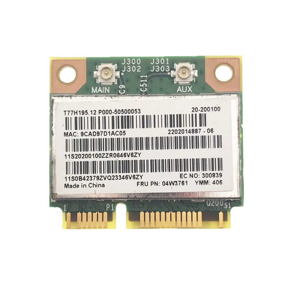 Broadcom Bcm94313HMGB BCM4313 04W3761 Mini Pci-e BT4.0 Wireless Card for  Lenovo M490s E530 E430 S430 B480