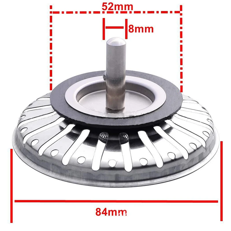 84MM Bathroom Sink Strainer 304 Stainless Steel Water Stopper Sink Sink Water Filter Plug Kitchen Sink Accessories Kitchen Tools