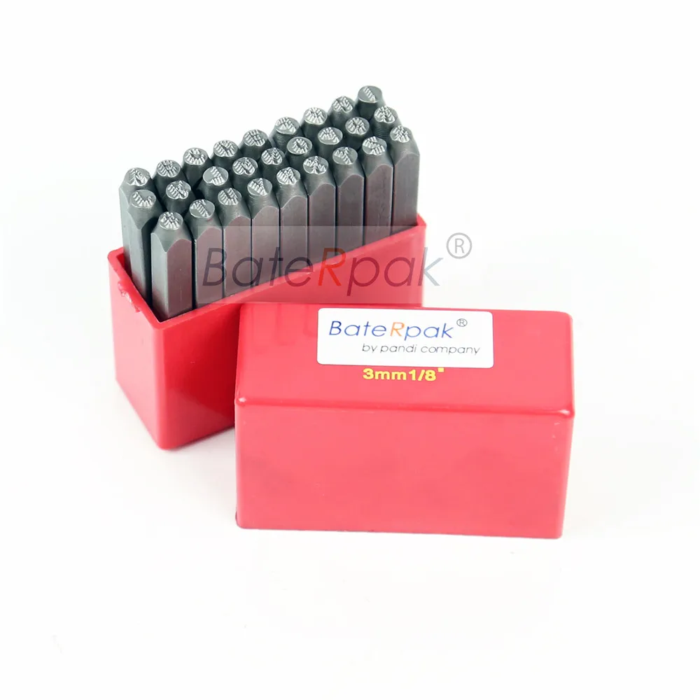 3/4/5mm A-Z Dotted steel seal,BateRpak car chassis Steel word punch stamp/matrix do stamp letters,27pcs/box