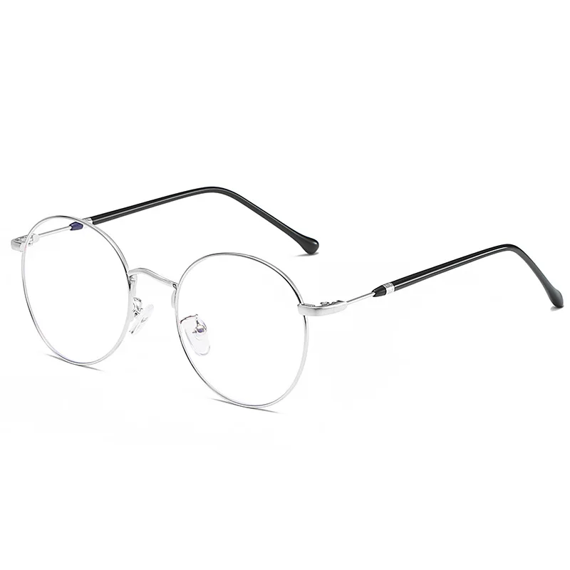 Round Metal Glasses for Computer Anti Blue Ray Frame Women Men Eyeglasses Transparent Spectacles Oculos De Grau 1912