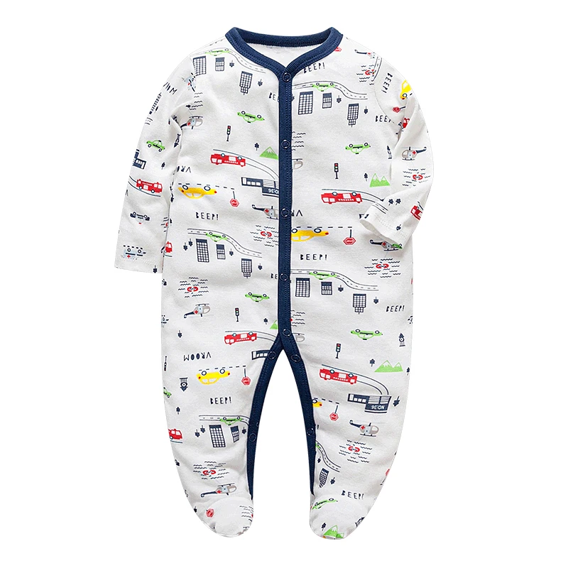 Newborn Baby Boys Girls Sleepers Pajamas Babies Jumpsuits Infant Long Sleeve 0 3 6 9 12 Months Clothes