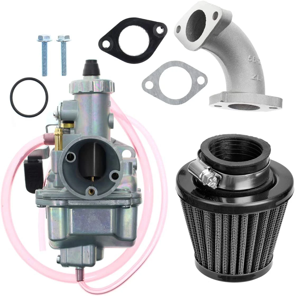 VM22 Carburetor Carb Performance Intake Pipe Mainfold 38mm Air Filter Kit Adapt for Freight Predator 212cc GX200 6.5hp Engine