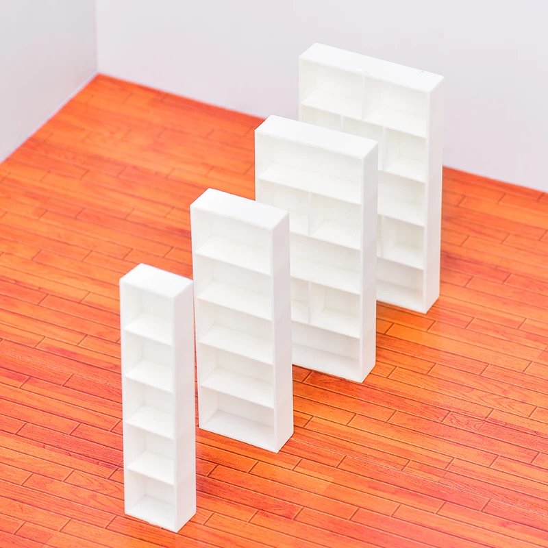 2pcs 1/25 1/30 1/50 scale Miniature Furniture Plastic Cupboard Mini Cabinet Bookshelf Dollhouse Accessories Interior Decoration
