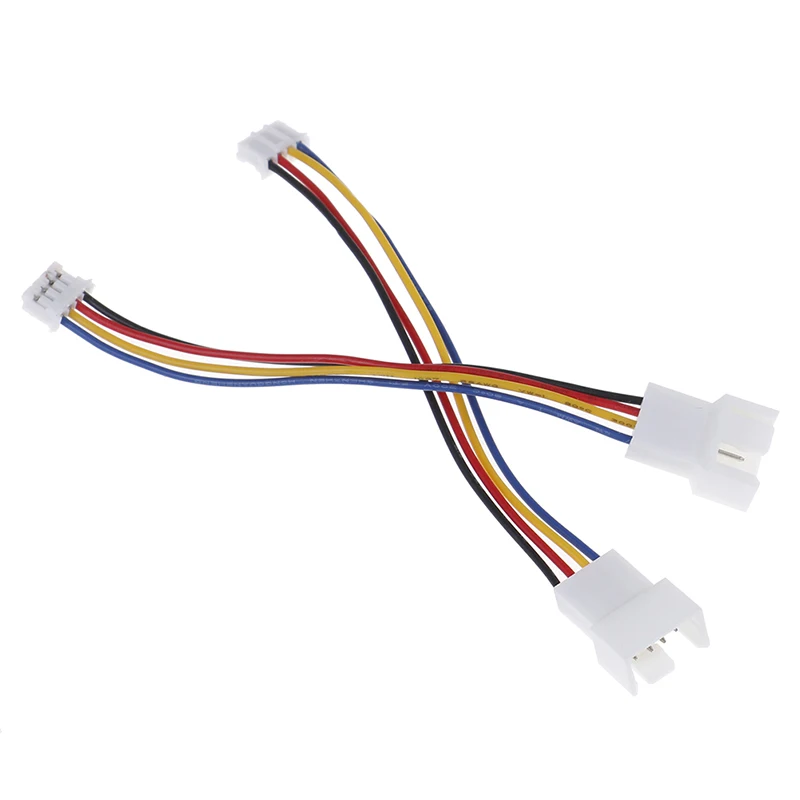 2Pcs Universal small 4 Pin to 3pin 4pin fan  PWM connector extension cable for Computer fan PVC Graphics Card Interface