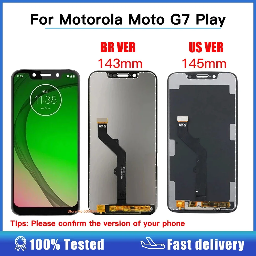 5.7\'\' For Motorola Moto G7 Play XT1952 LCD Display Touch Screen Digitizer Assembly G7Play Replacement Parts LCD High quality