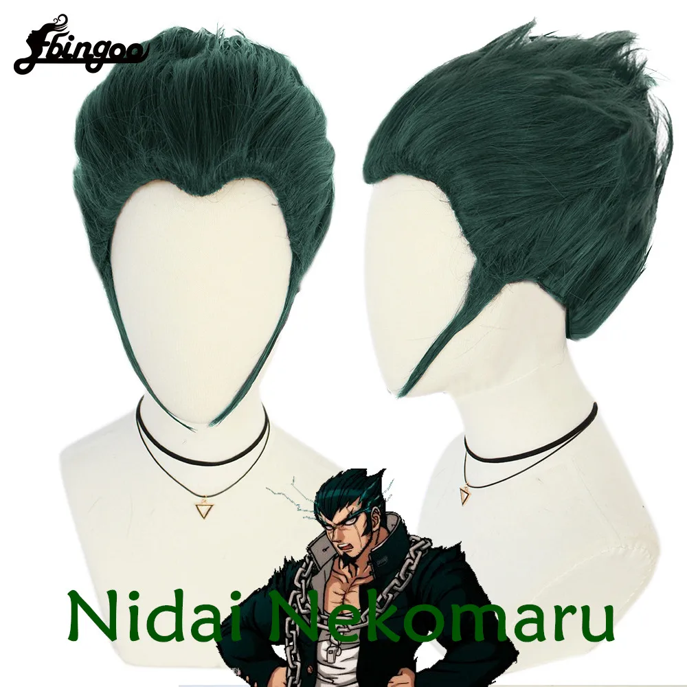 Ebingoo Danganronpa Nidai Nekomaru Cosplay Wig With Free cap Heat Resistant Fiber Synthetic Wig Cosplay Wig