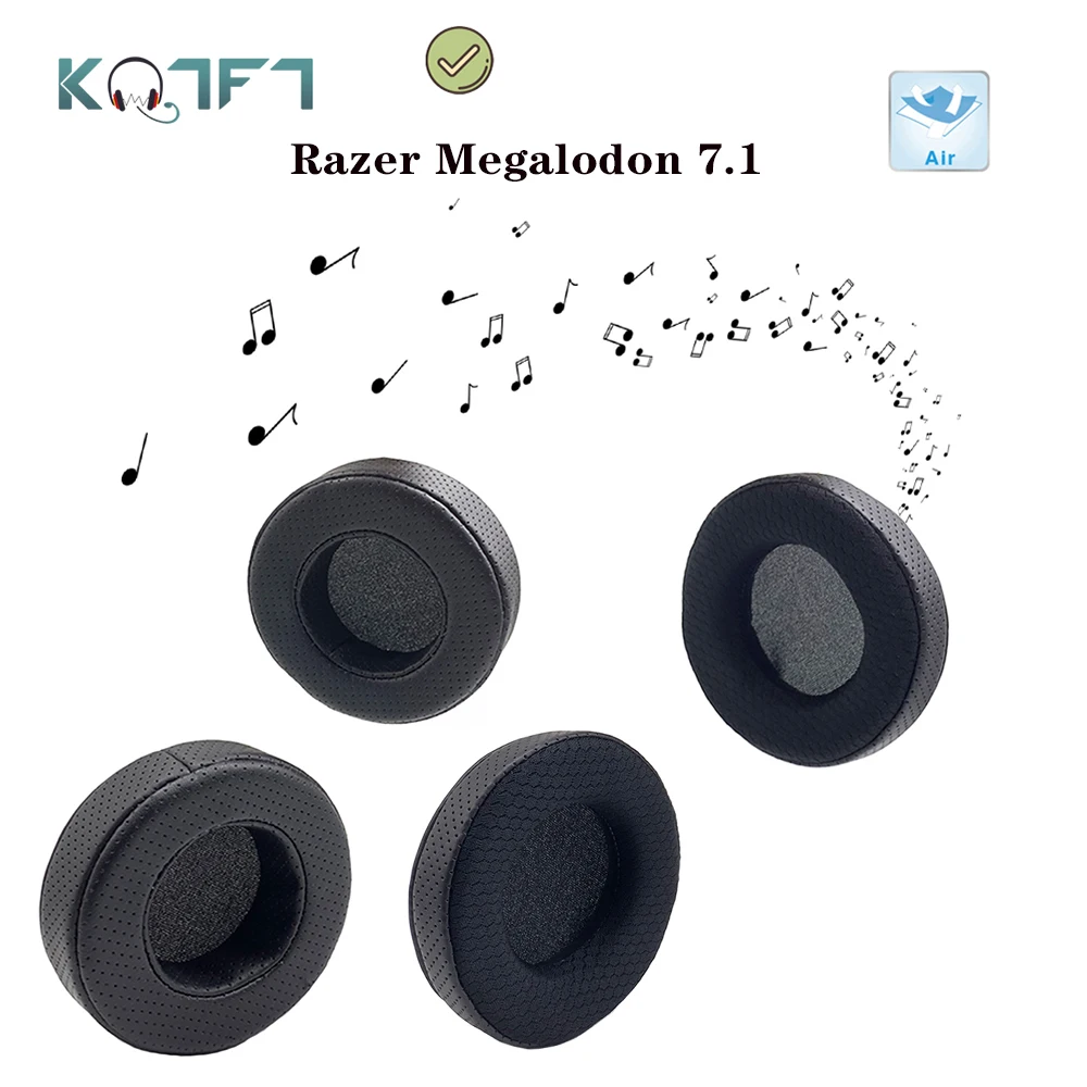 

KQTFT Breathable Style Leather Replacement EarPads for Razer Megalodon 7.1 Headphones Parts Earmuff Cover Cushion Cups