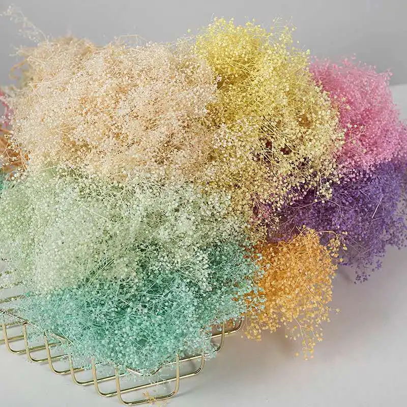 

Eternal Gypsophila Dried Flowers Bouquet Artificial Plant Wedding Table Decoration Cute Aesthetic Room Decor Accesories For Home