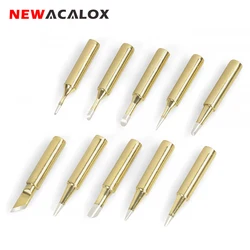 NEWACALOX 10Pcs 900M-T Lead-free Soldering Iron Tips suitable for 936,937,907,Yihua Soldering Iron/Soldering Station Welding Tip