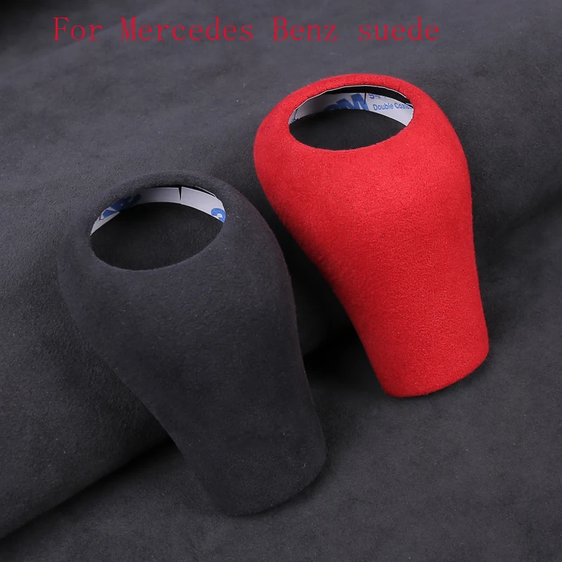 

For Mercedes Benz A B C E G GLS GLK Gear Head Covers Interior Styling suede Shift Knob Accessories for the car