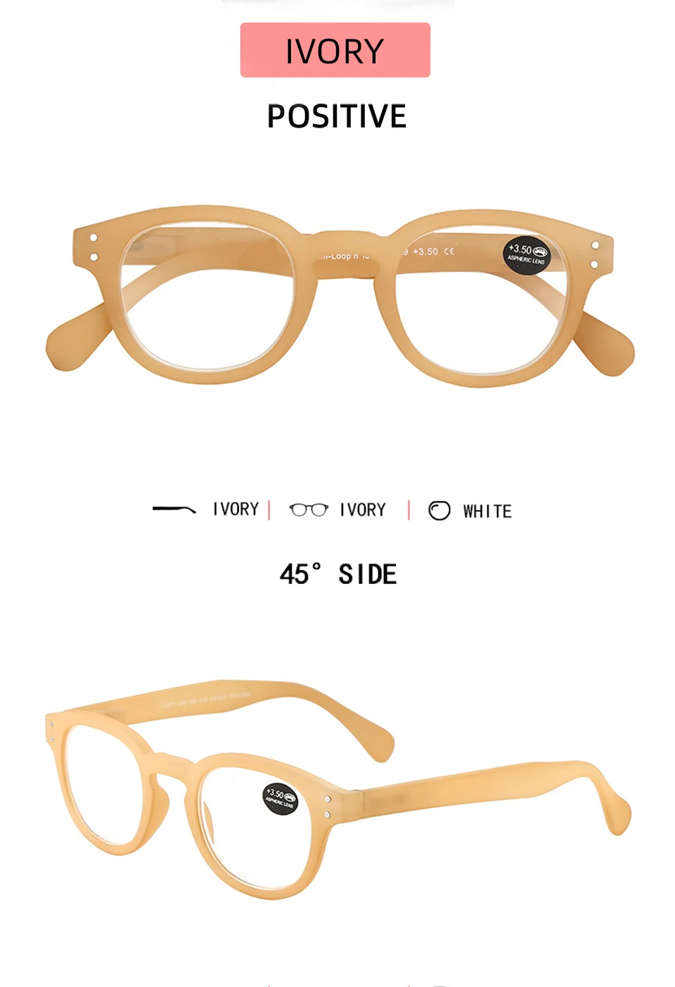 Meeshow Neue Honig Pfirsich Lesebrille Retro Europa Stil Qualität Männer Frauen Brillen Mit Flex Lesebrillen 1513 – Detail 13