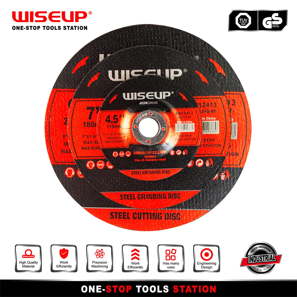 

WISEUP 100mm/115mm/180mm/230mm Grinding Wheel Dremel Accessories Cut Off Wheels Flap Sanding Grinding Discs For Angle Grinder