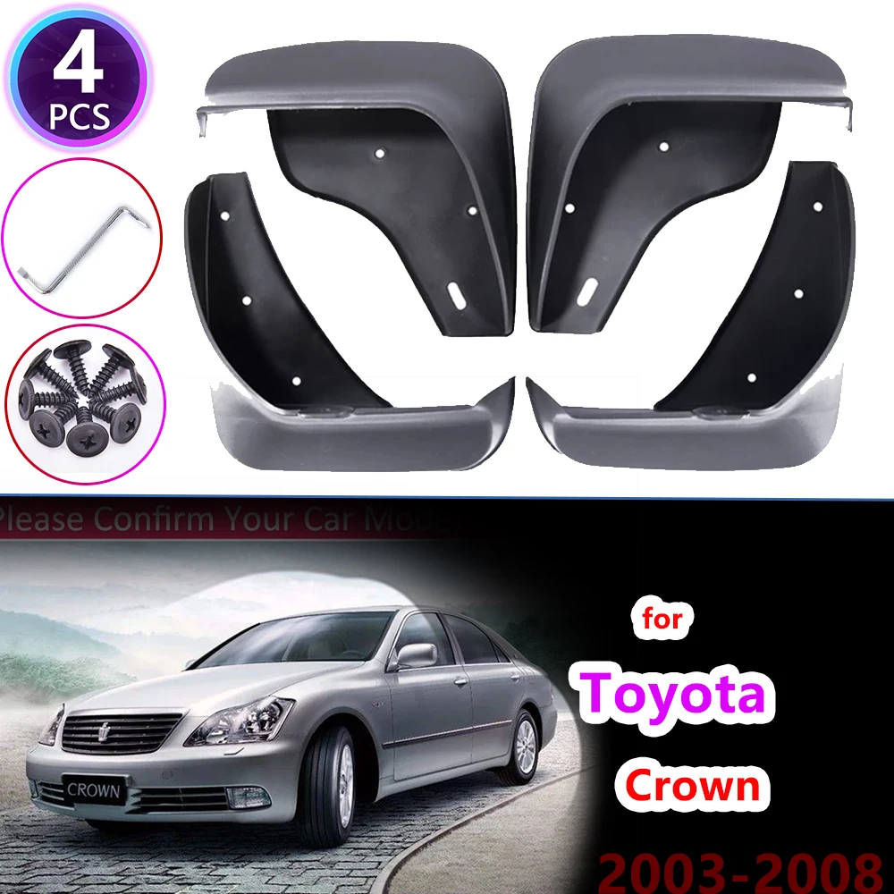 

4 PCS Car Mudflap for Toyota Crown S180 2003~2008 Fender Mud Flaps Guard Splash Flap Mudguards Accessories 2004 2005 2006 2007