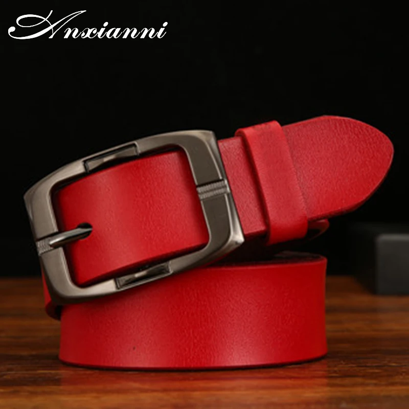 

Anxianni New designer Original Genuine quality ladies fashion Pin buckle belt jeans wild luxury brand the women belt