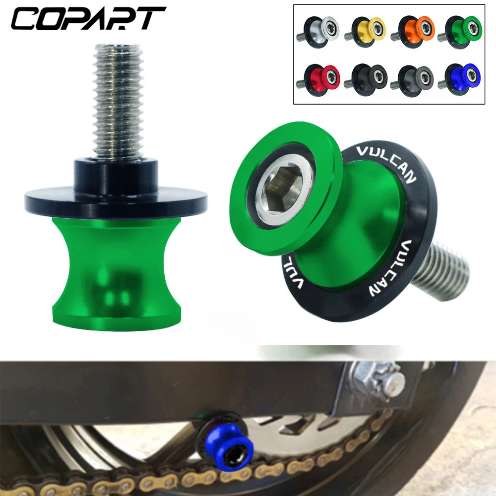 Para kawasaki 650 vulcan s 650 900 todos os anos da motocicleta swingarm carretéis slider cnc traseiro balanço braço capa suporte parafusos paddock