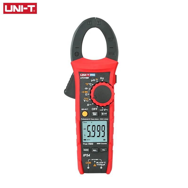 UNI-T Digitale Stroomtang Professionele UT219 Serie Ac Dc Stroomtang Multimeter Auto True Rms Voltammeter Frequentie Meter