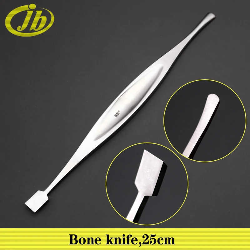 Bone knife double-end 25cm stainless steel surgical operating instrument medical stripper sharp