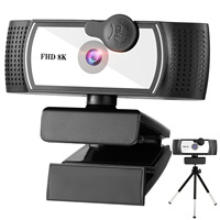 8K Autofocus Webcam 4k 1080p Camera HD Network USB Live Broadcast 2k Driver-free Laptop Computer Web Cam Camera wihe Microphone