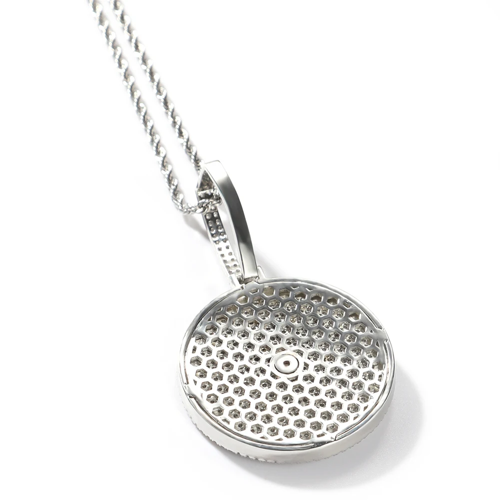 THE BLING KING Custom Name Spinning Pendant Rapper Style Men's Necklace Micro Paved CZ Any Letters Numbers Color Hiphop Jewelry