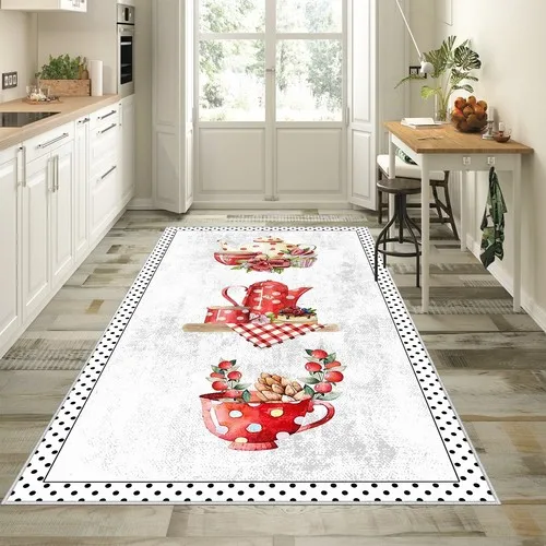 West Home Digital Printed Washable Non-Slip Base Kitchen Rug