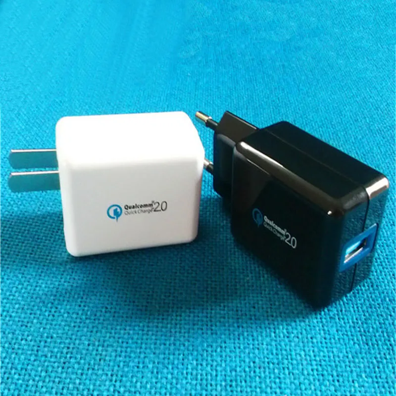 

Quick Charge 2.0 18W USB Turbo Wall Charger QC 2.0 Fast Charger For SAMSUNG Note 10 9 8 S9 S7 S6 Edge+ HTC 10 Xiaomi Mi9 Mi8 MIX